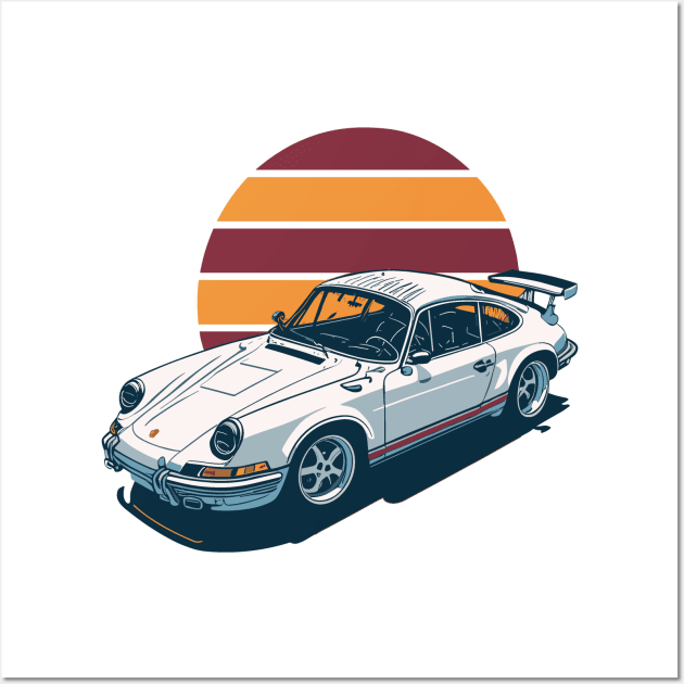 Old Porsche 911 Cars classic Wall Art by Cruise Dresses